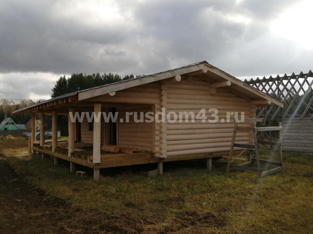 Одноэтажный деревянный дом из бревна д. Воробьи Кировская область