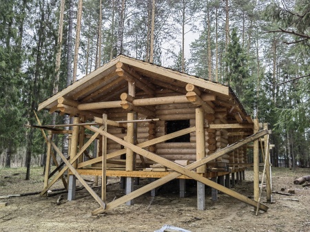 Н-Ивкино Кировская область деревянный одноэтажный дом шале из сруба